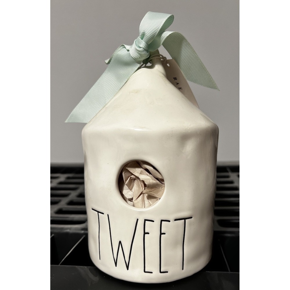Rae Dunn OG Round Tweet Birdhouse Rare HTF